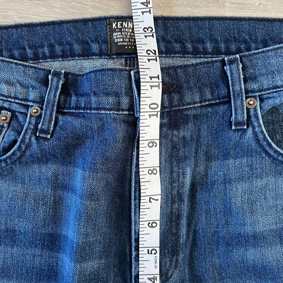 Kennedy Denim Men's Straight Leg Distressed Jeans Blue Size 36x32 - Picture 8 of 9